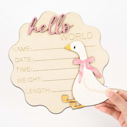 Silly Goose Newborn Milestone Sign Board for Baby Keepsake