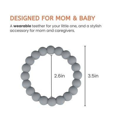 Nearbyme Silicone Teether Rings for Babies | 4 Pack Set