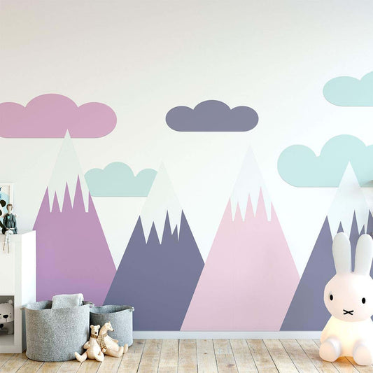 Ambiance Stickers Scandinavian Nordic Mountains Wall Decals, DIY Home Decor, Peel and Stick Removable Stickers