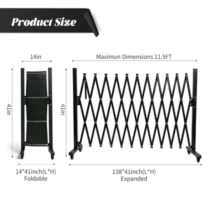 Ztthh Expandable Fence, 11.5ft Portable Folding Barricade Gate (photo 2)