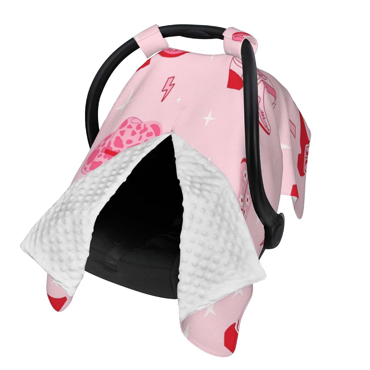 CAYKWVZ Retro Cowgirl Boots Hat Baby Car Seat Canopy Cover Multi Use Shower Gift, Nursing Cover for Mom Nursing Covers