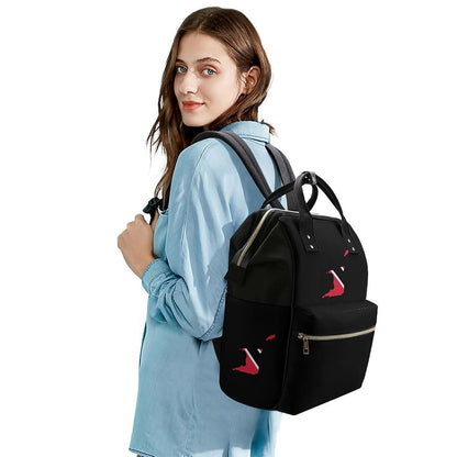 BabyOneStop Trinidad and Tobago Flag Print Multifunction Diaper Backpack