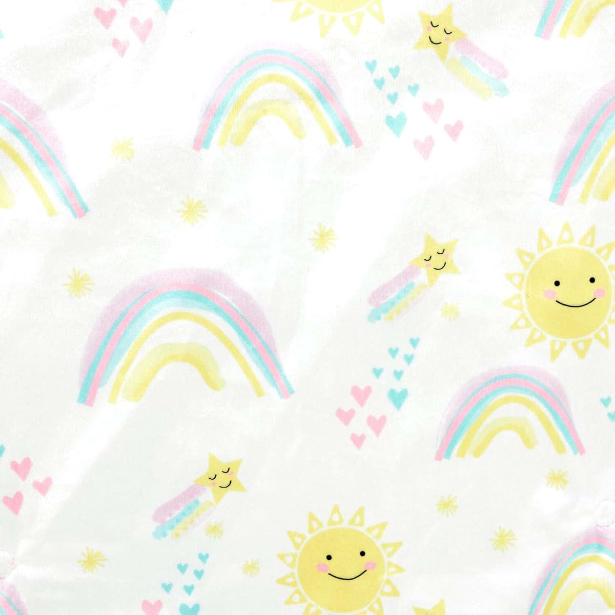Lush Decor Sunshine Rainbow Soft & Plush Changing Pad Cover, 32" x 16", Yellow (photo 4)