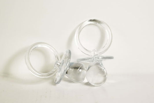 BabyOneStop Mini Clear Pacifiers Baby Shower Game Party Decoration Favors