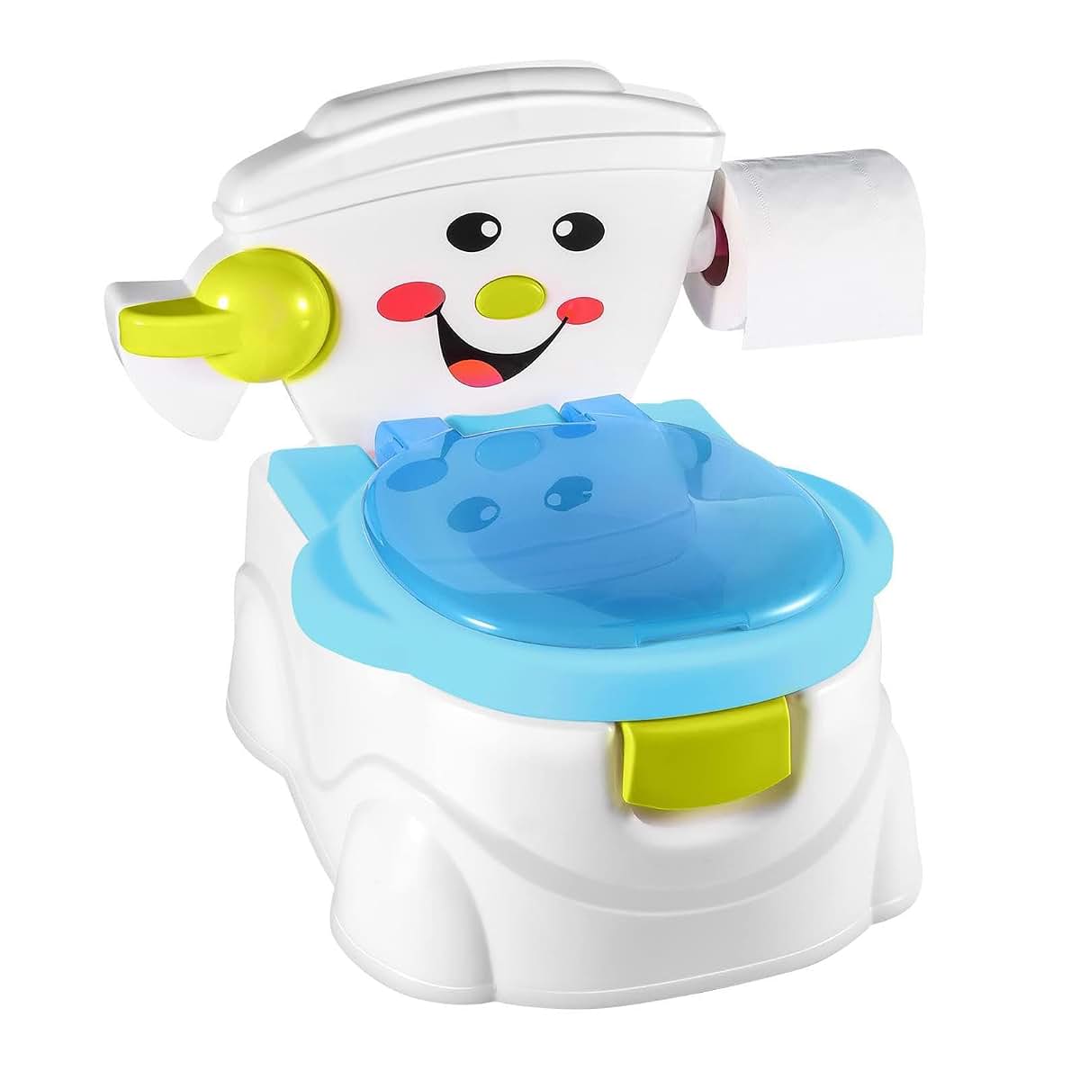 Lamptti Potty Training Toilet With Backrest And Splash Guard - Blue