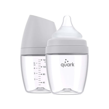 Quark BuubiBottle Mini Slow Flow Baby Bottles for Breastfed Babies, 5 oz