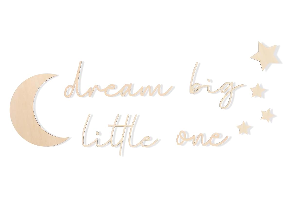 MAMUXI Lettering Wood Dream Big Little One Sign