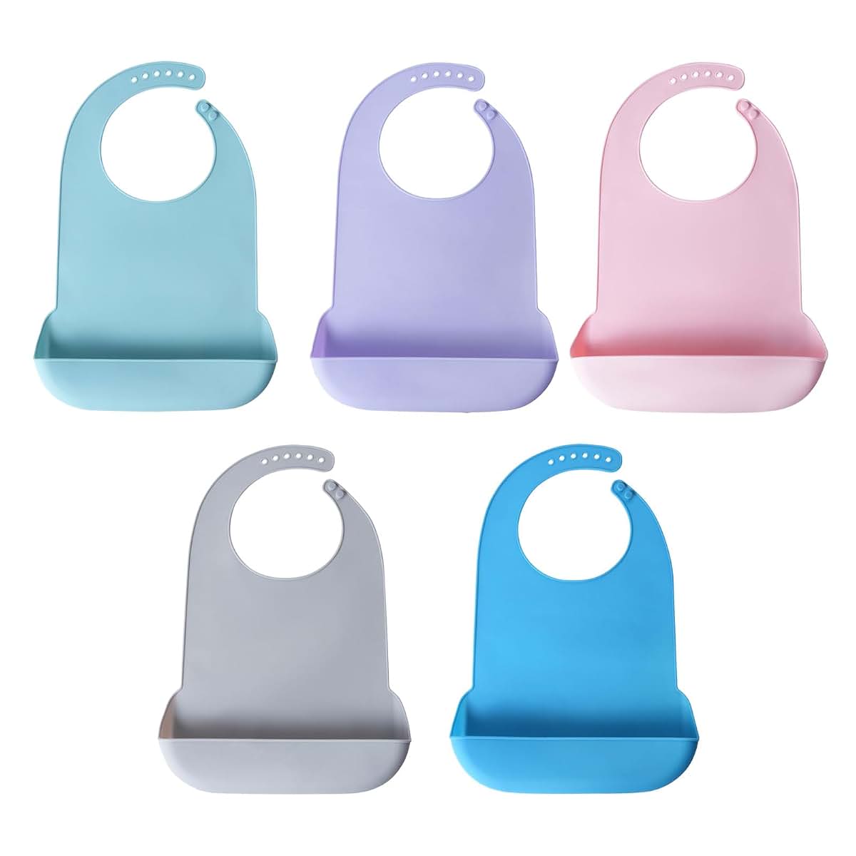 Vdaxvme Adult Silicone Bib With Food Catcher And Adjustable Fit (photo 3)