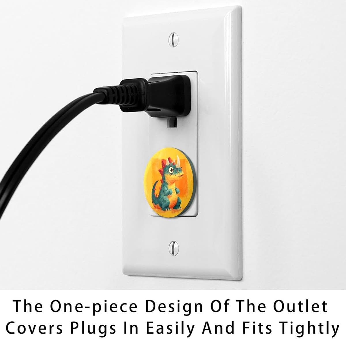 CDGIRUOWUNV Dinosaur Outlet Covers for Baby Proofing (photo 3)