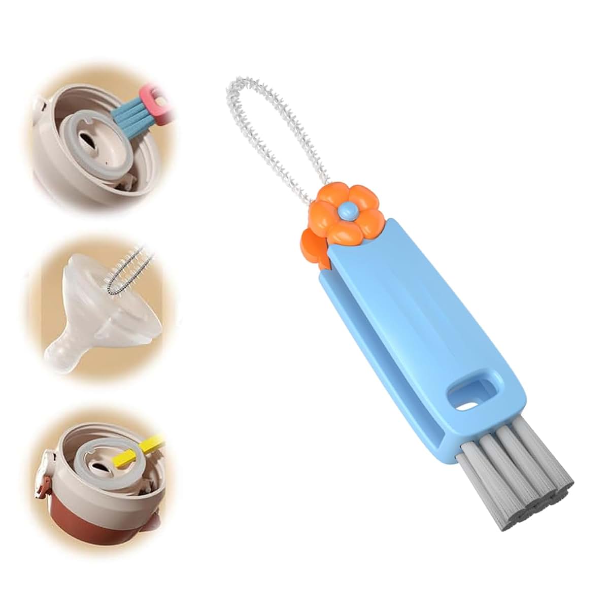 3-in-1 Multifunctional Cup Lid Gap Cleaning Brush