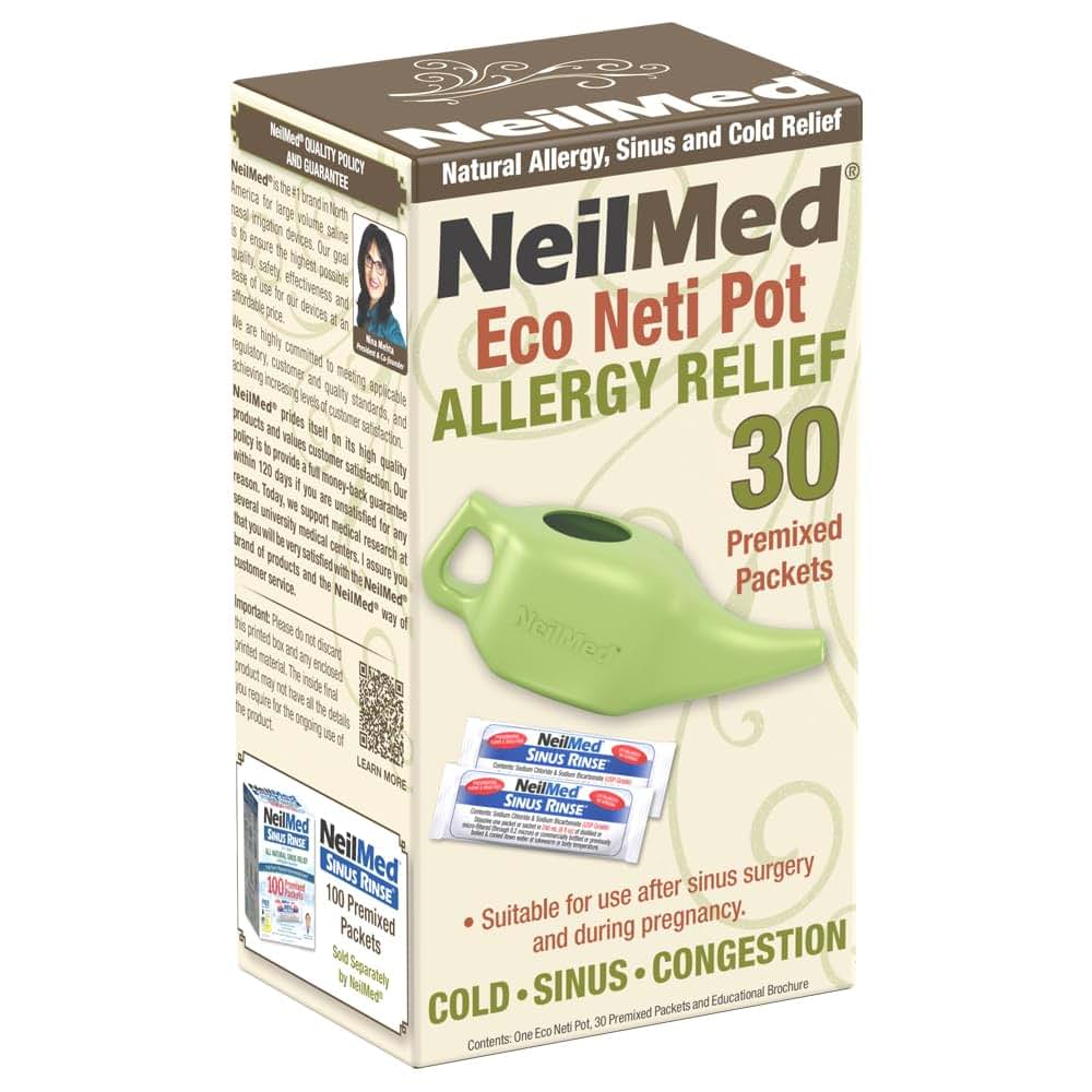 NeilMed NasaFlo Eco Neti Pot Sustainable Nasal Irrigation