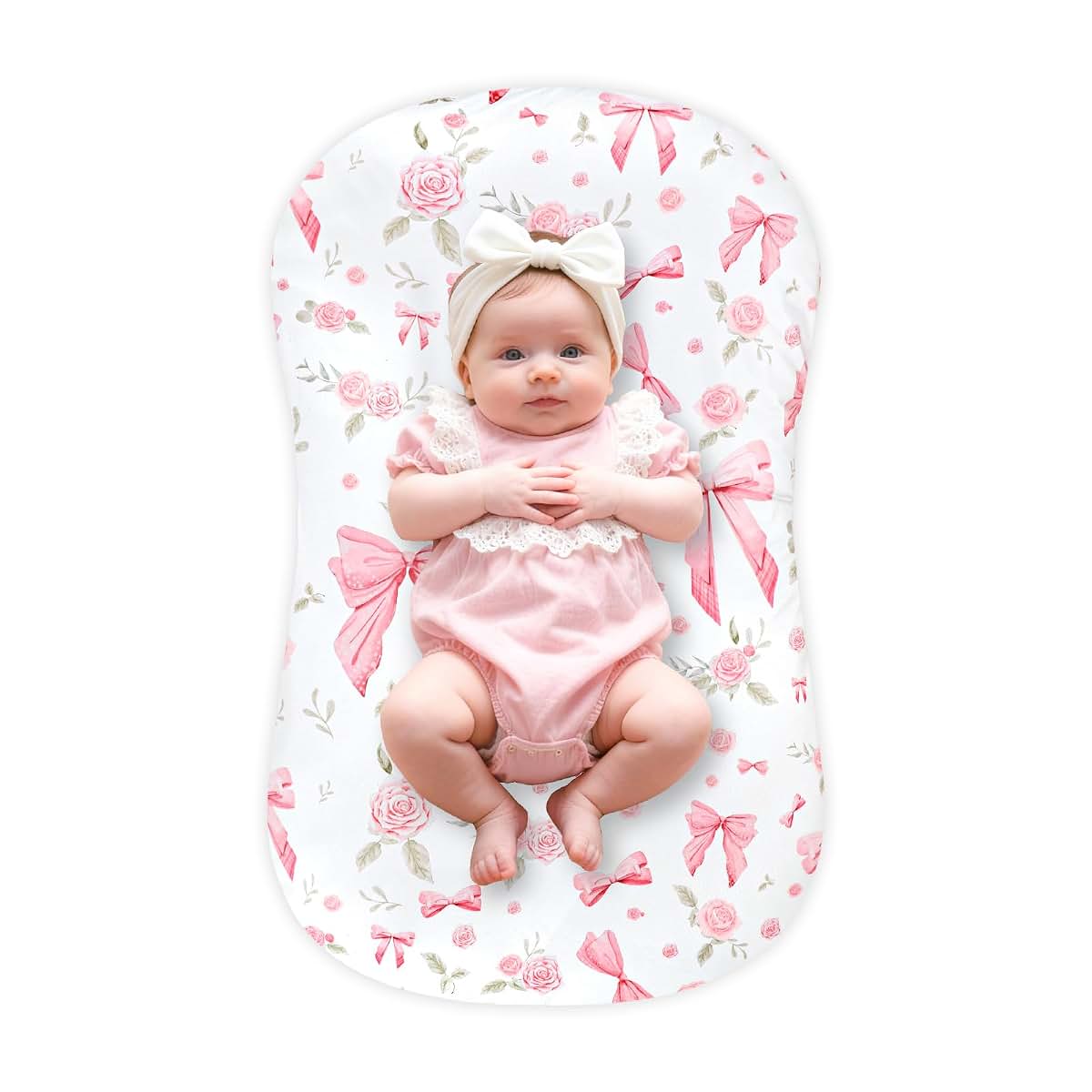 Jundetye Baby Lounger Cover Grils Boys, Soft and Comfortable Newborn Lounger Cover, Breathable and Stretchy Infant Nest