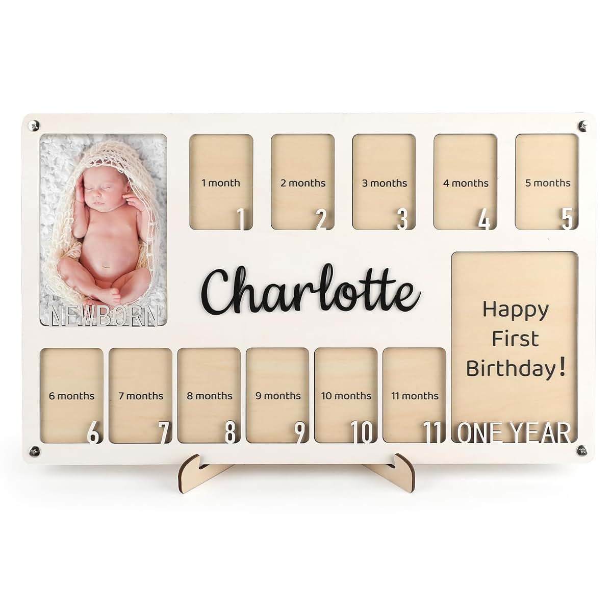 Sislaf My First Year Photo Frame And Milestone Board