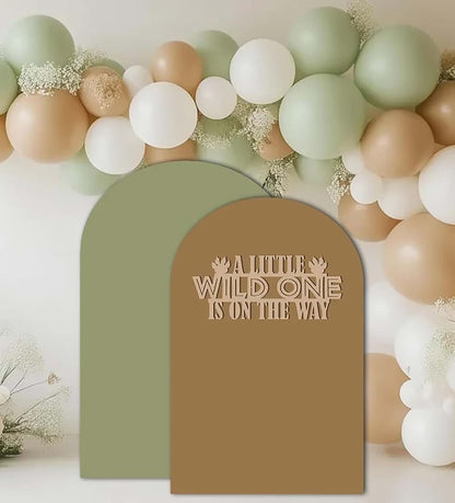 QPARTYFIRE A Little Wild One is On The Way Wooden Safari Baby Shower Sign