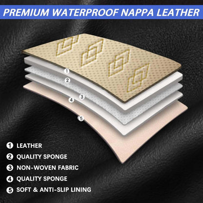 NCCLOVELY Car Seat Covers For Lincoln MKT - Beige 2-Piece Front Set (photo 4)