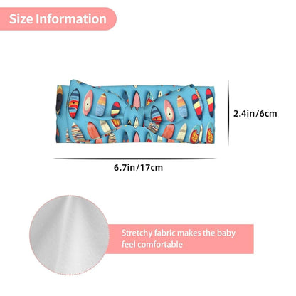 BabyOneStop Colorful Surfboard Print Baby Headband with Bow