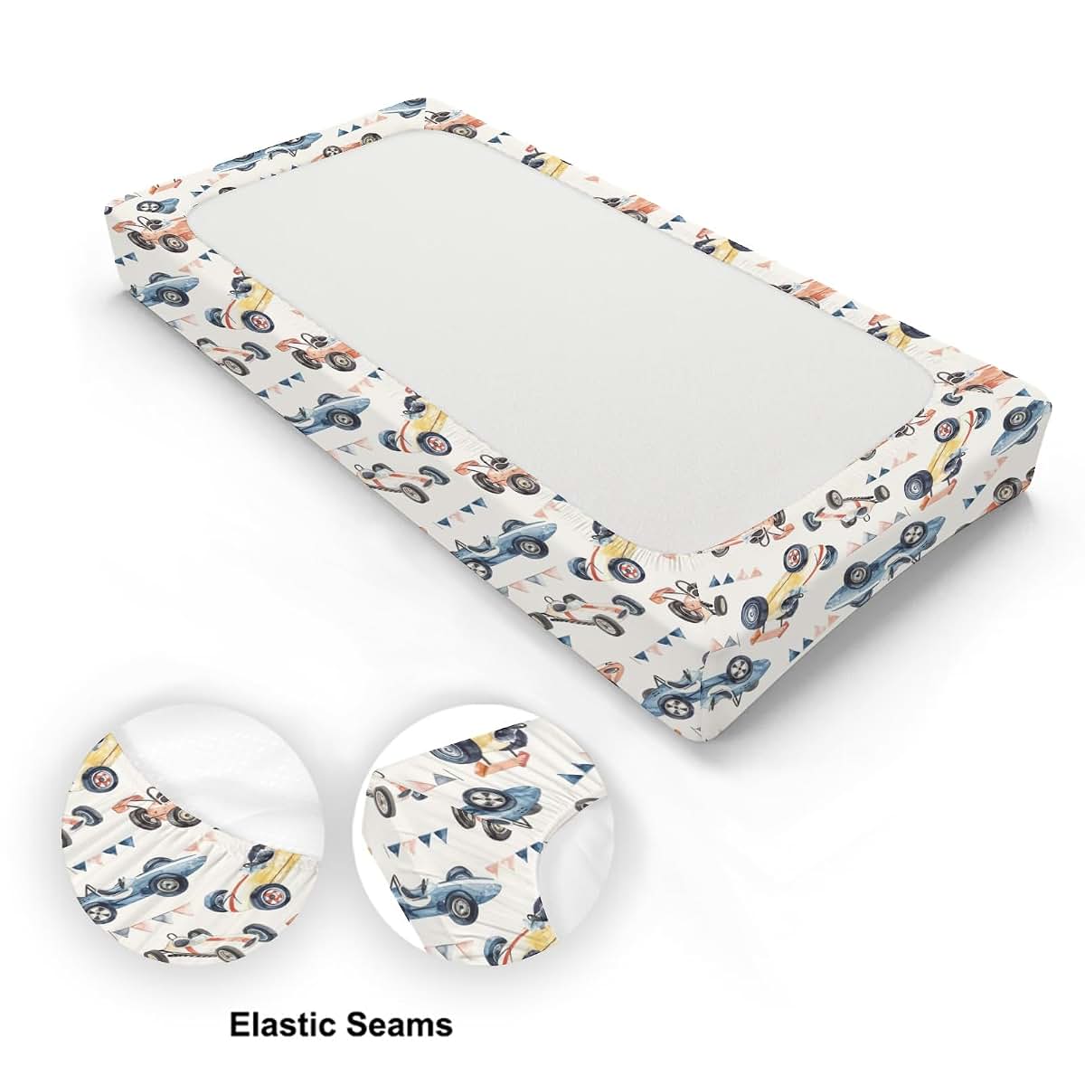 KuphiL10C Watercolor Racing Car Baby Changing Pad Cover, 16x32