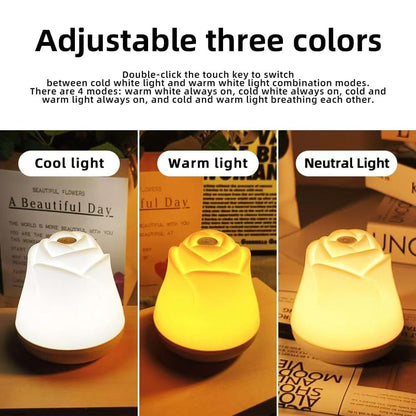 Mslitely Rose Night Light Touch Control Bedside Lamp 7 RGB Colors 2 Pack