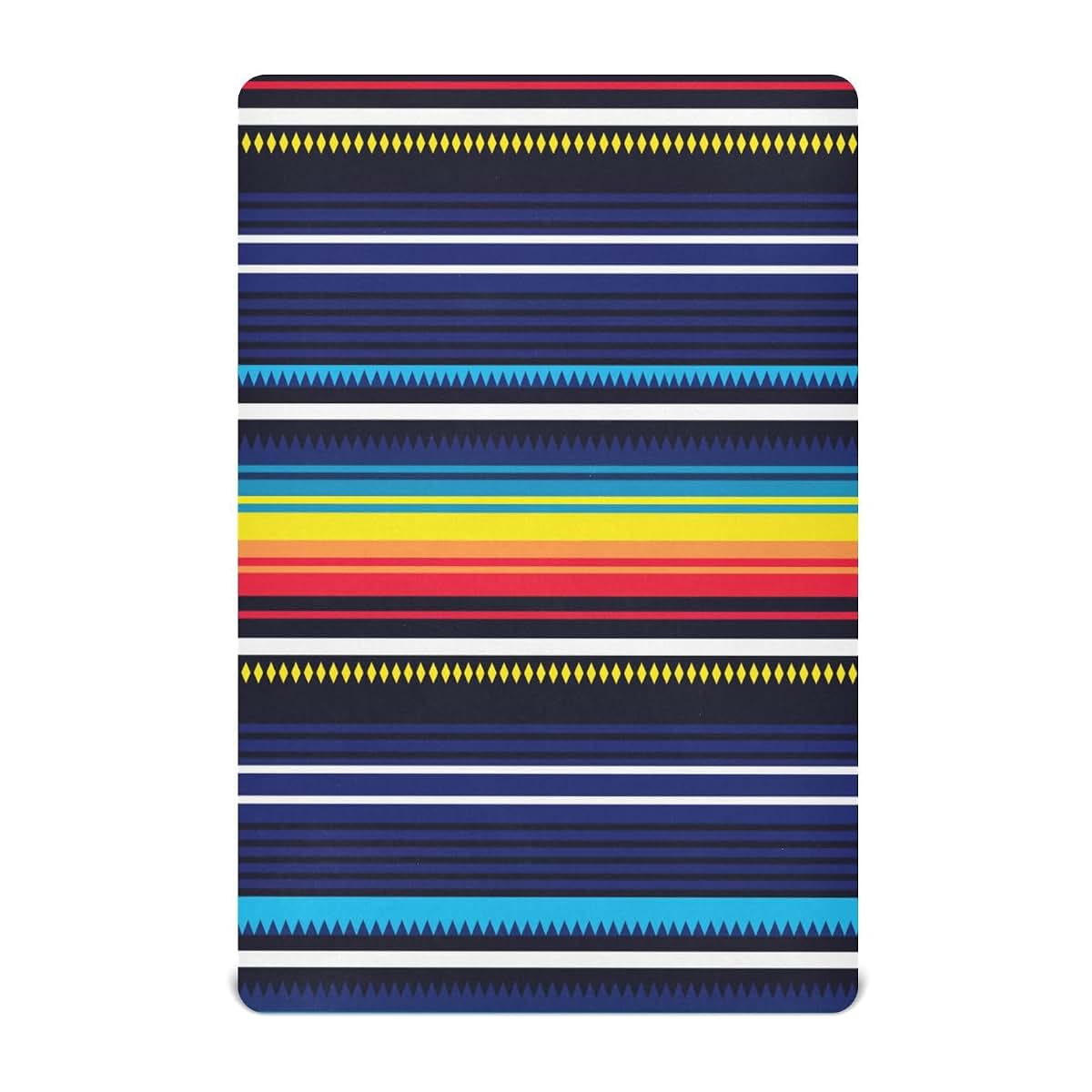 KEEPREAL Fitted Crib Sheet, Mexican Serape Blanket Stripes, 28x52 Inch