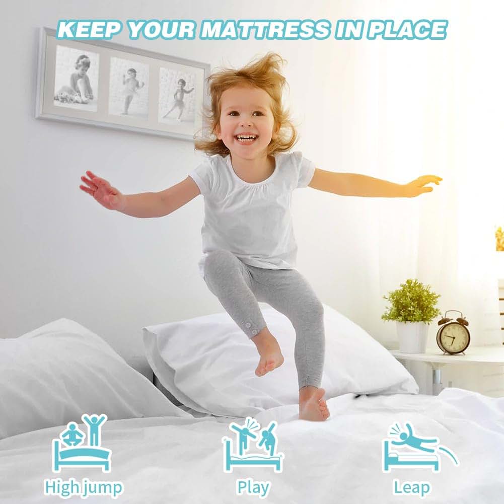 Dujuike Mattress Slide Stopper and Gripper Non Slip Pad (Grey, 55 x 78 Inch)