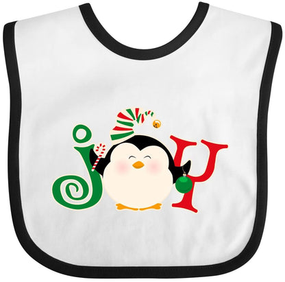 Inktastic Christmas Penguin Joy 2 Baby Bib