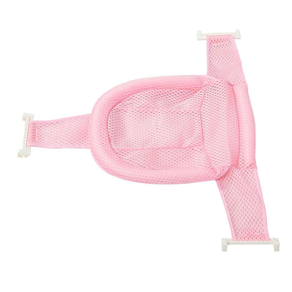 CORHAD Baby Bath Net Pocket for Newborns, Mesh Bath Support with Adjustable Length, Pink