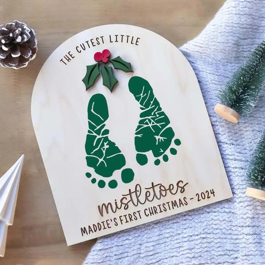 MDPrints Global My First Halloween Sign, 8.5" Baby's First Halloween Footprints Craft, Baby's First Halloween Craft
