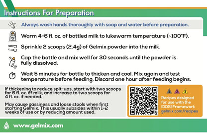 Gelmix Infant Thickener for Breast Milk and Formula