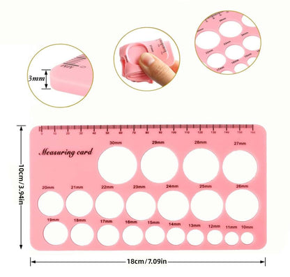 PandaEar Nipple Ruler for Breast Pump Flange Sizing | 10-30mm Measurement Card