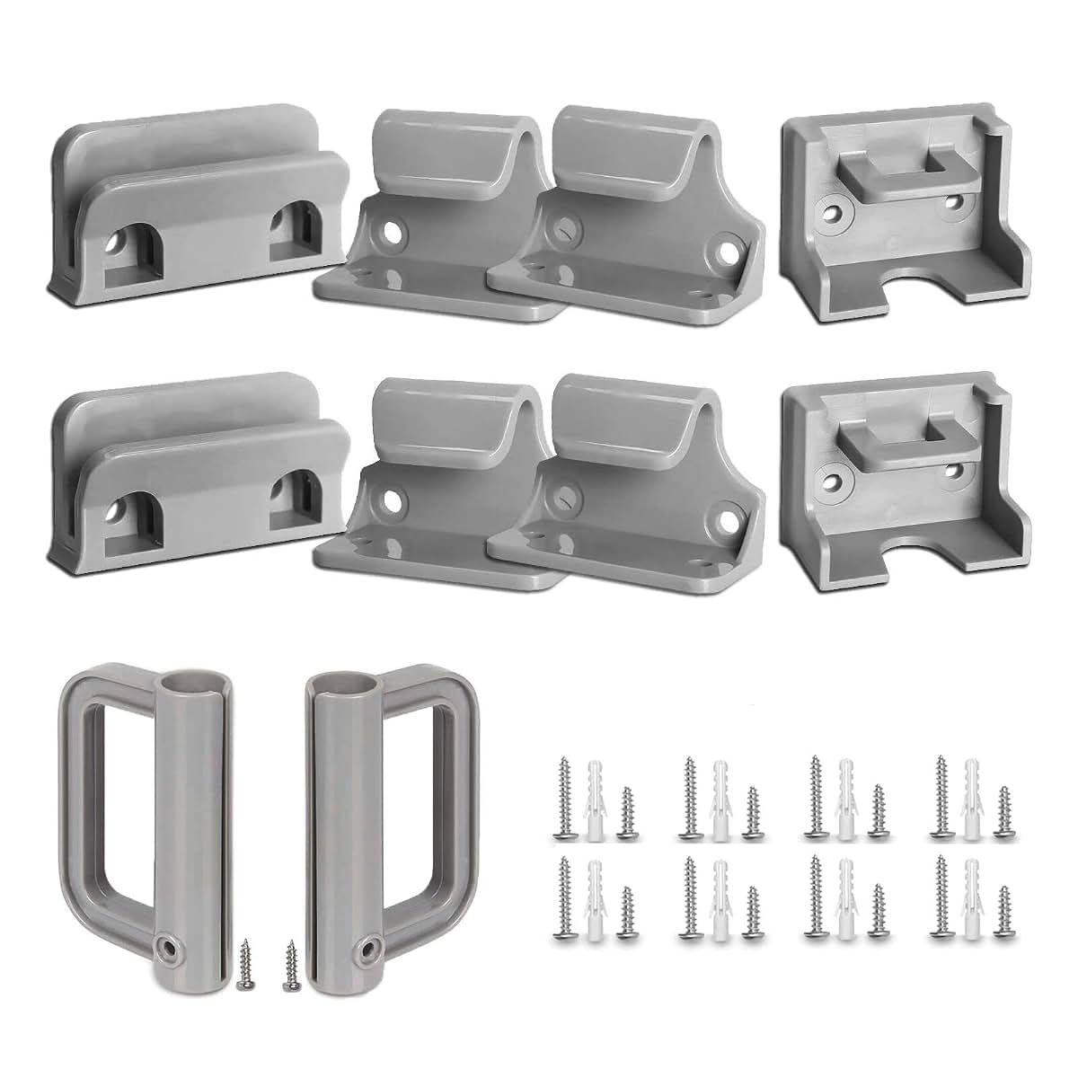 Retractable Baby Gate Wall Mounting Hardware Kit, Gray
