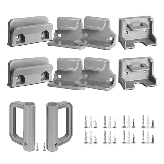 Retractable Baby Gate Wall Mounting Hardware Kit, Gray
