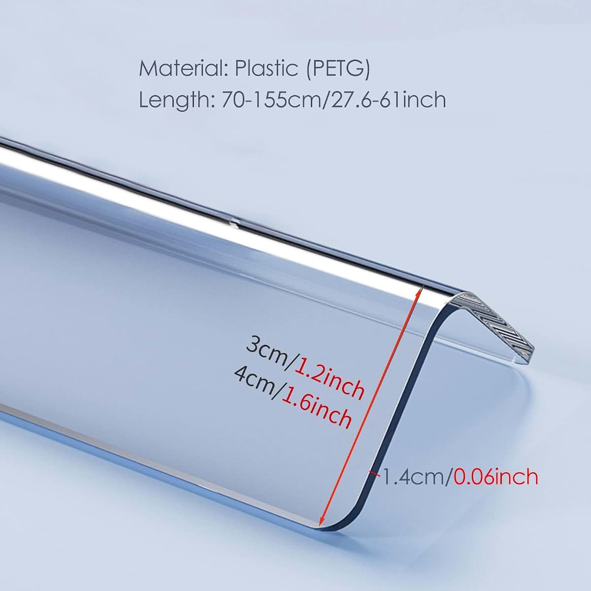 SaiFfe Corner Shield, Clear Edge Protector Strip Corner Guards, Easy to Install, Protects Wall/Table/Ceramic Tile (photo 4)