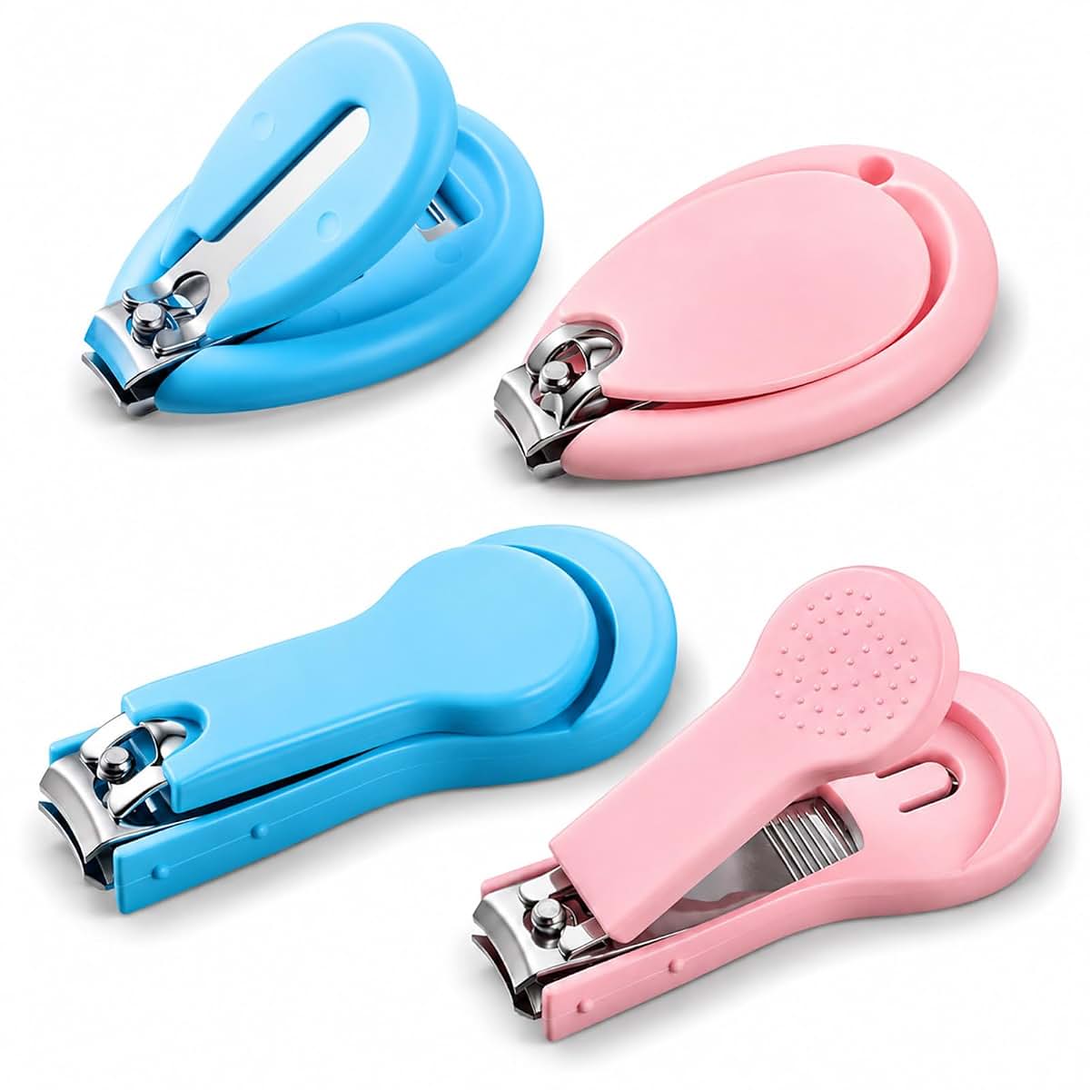 Ocapind 4Pcs Baby Nail Clippers, Nail Trimmer Fingernail and Toenail Cutter
