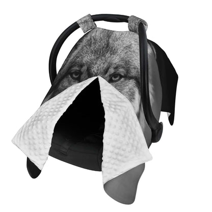 YonaJeik Scary Dark Gray Wolf Baby Car Seat Canopy Cover Multi Use Shower Gift, Nursing Cover for Mom Nursing Covers