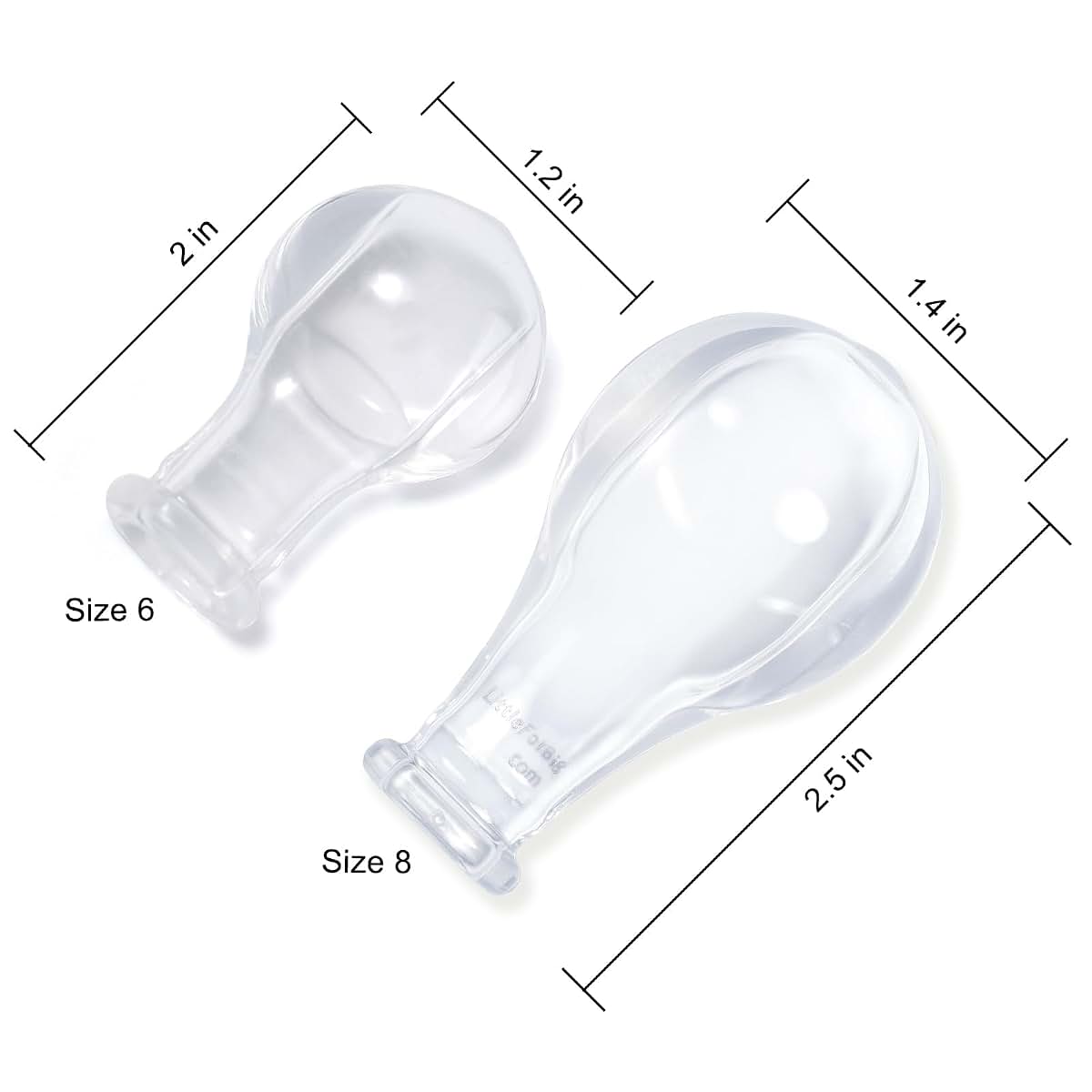 LittleForBig Adult Size 8 Candy Gloss Colorful Transparent Pacifier Nipple Replacements