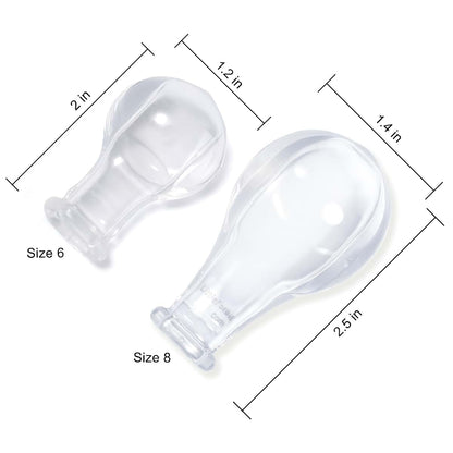 LittleForBig Adult Size 8 Candy Gloss Colorful Transparent Pacifier Nipple Replacements