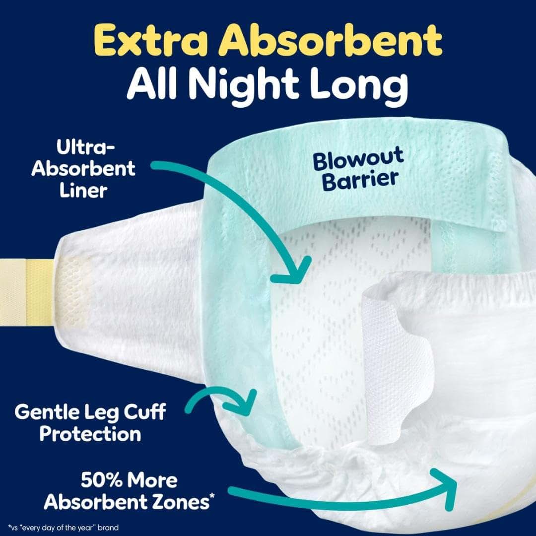 Pampers ZZZ Overnight Diapers, Size 7, 36 Count