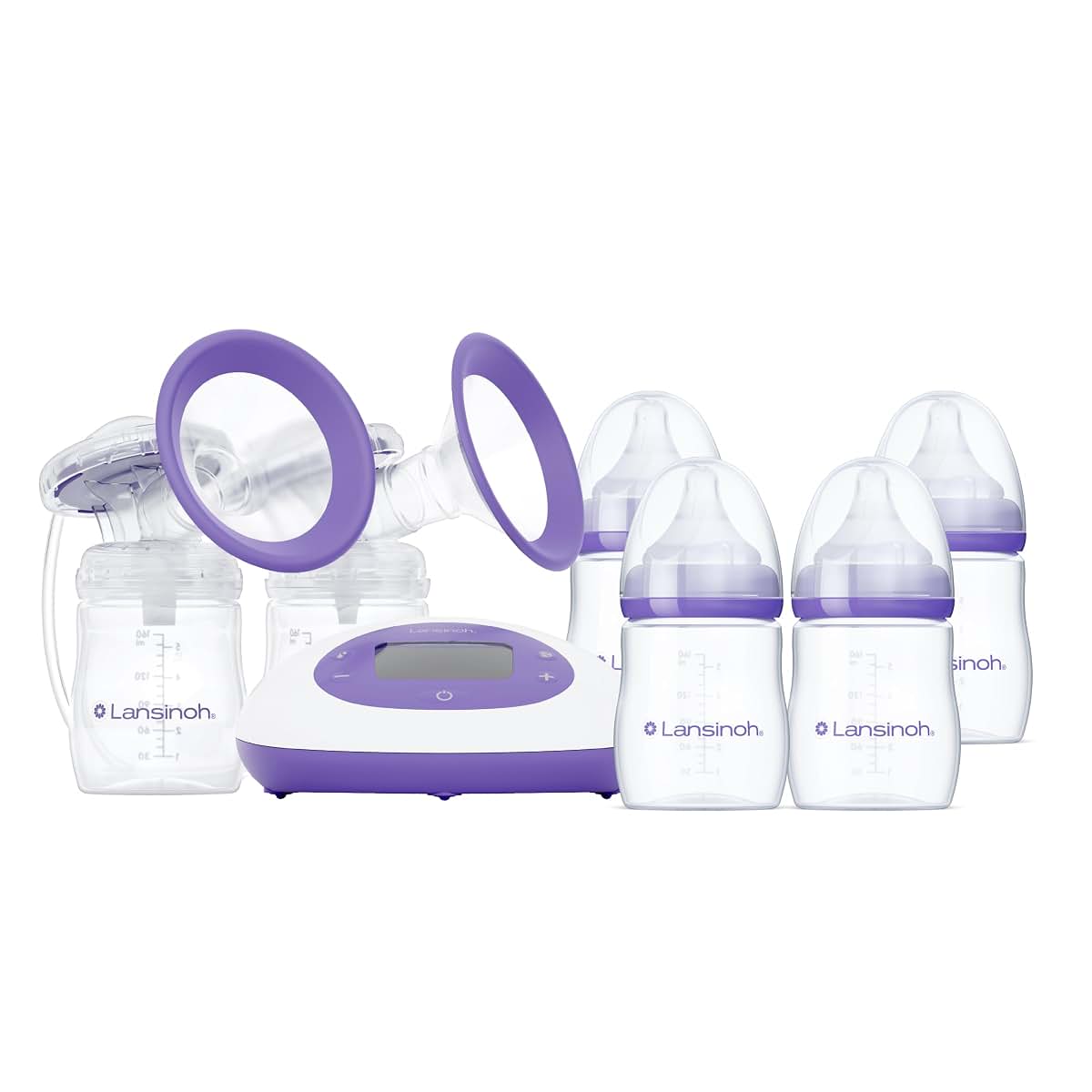 Lansinoh Oh Baby Kit: Double Electric Pump and Anti-Colic Bottle Set