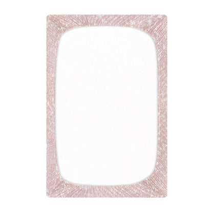 KEEPREAL Fitted Crib Sheets, Pink Glitter Texture, 28x52 Inches, Standard Crib & Toddler Mattress