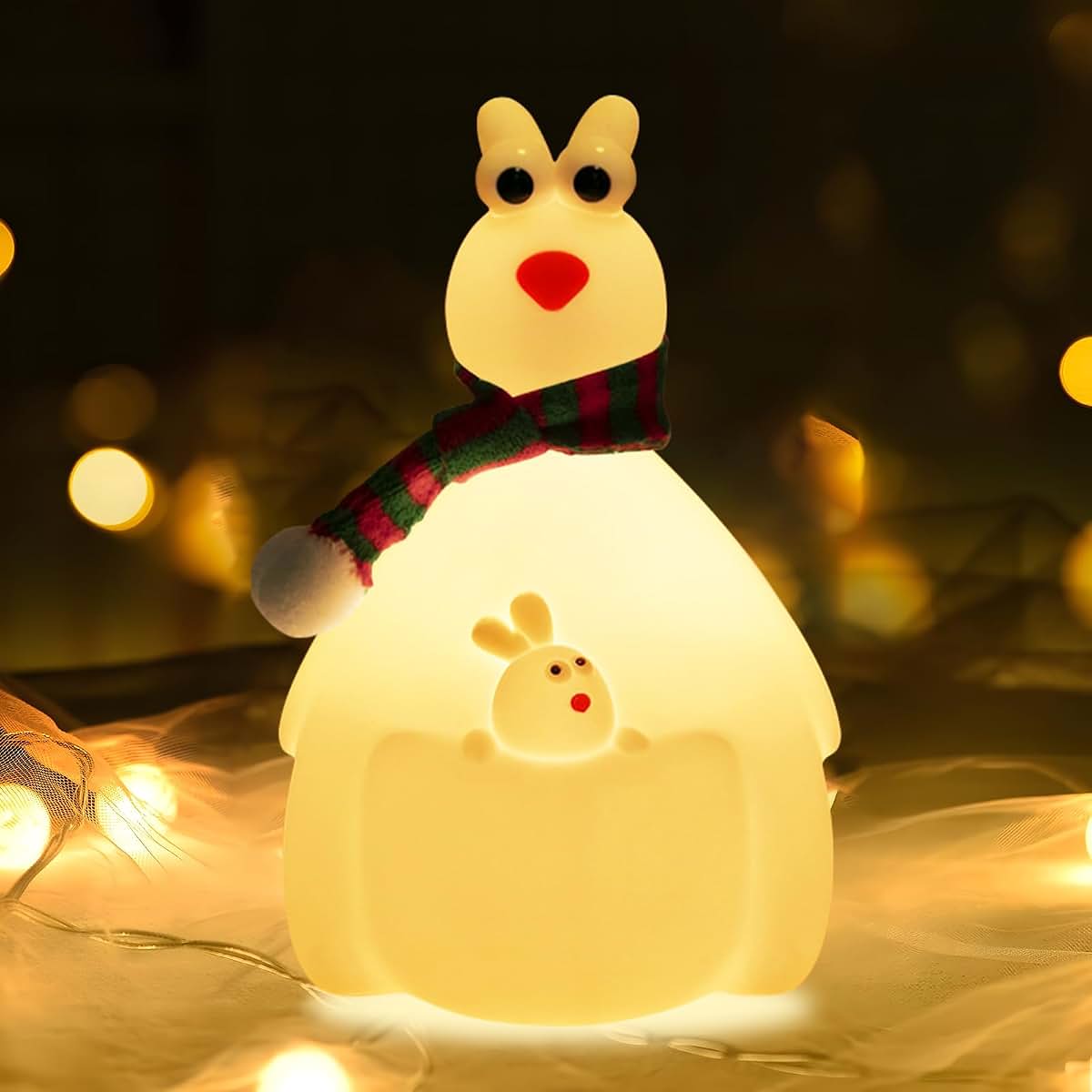 HPYDIY Cute Kangaroo Night Light with Touch Color Changes