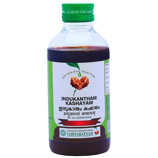 Vaidyaratnam Indukantham Kashayam 200 ml (Pack Of 3) Ayurvedic herbal products, Ayurvedic Organic products