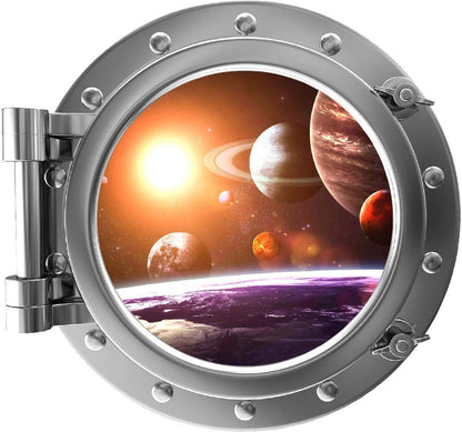 Stickit Graphix 12 Inch Solar System Porthole Wall Decal Removable