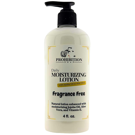 Prohibition Soap Fragrance-Free Daily Moisturizing Lotion 8 Fl Oz