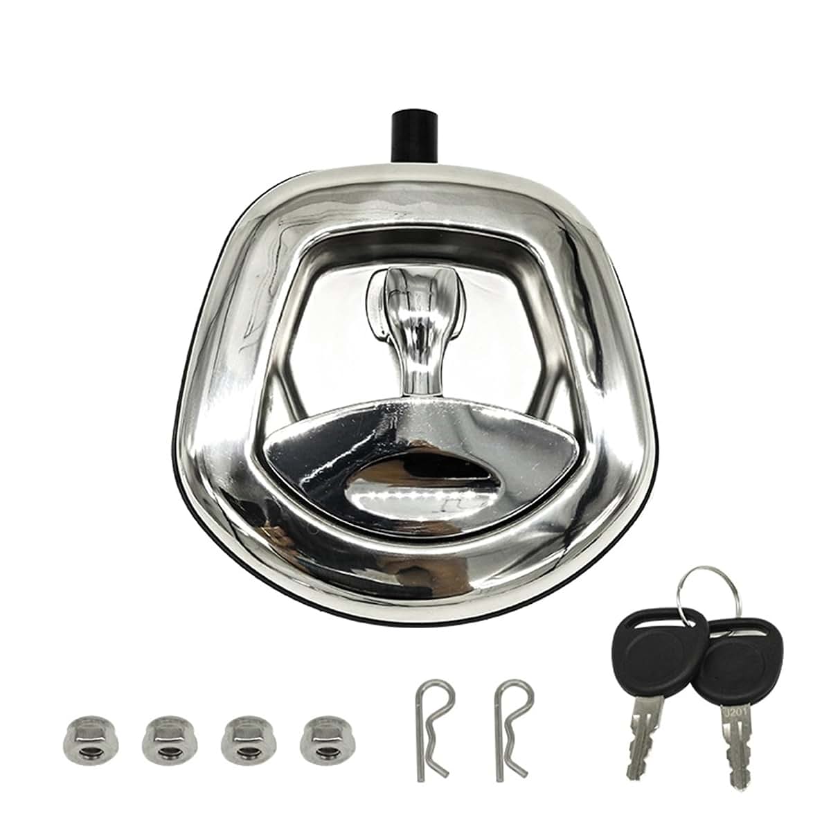 BDPQKPDV Stainless Steel Cabinet Door Lock with Whale Tail Handle