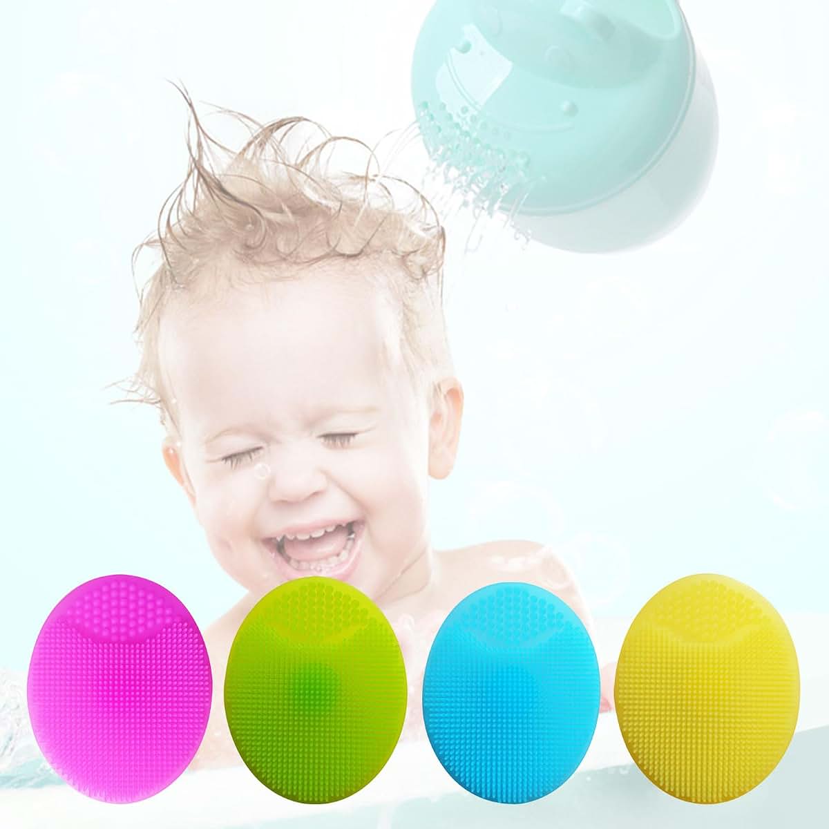 MOLKASIA Silicone Shampoo Brush For Baby Infant Bathing