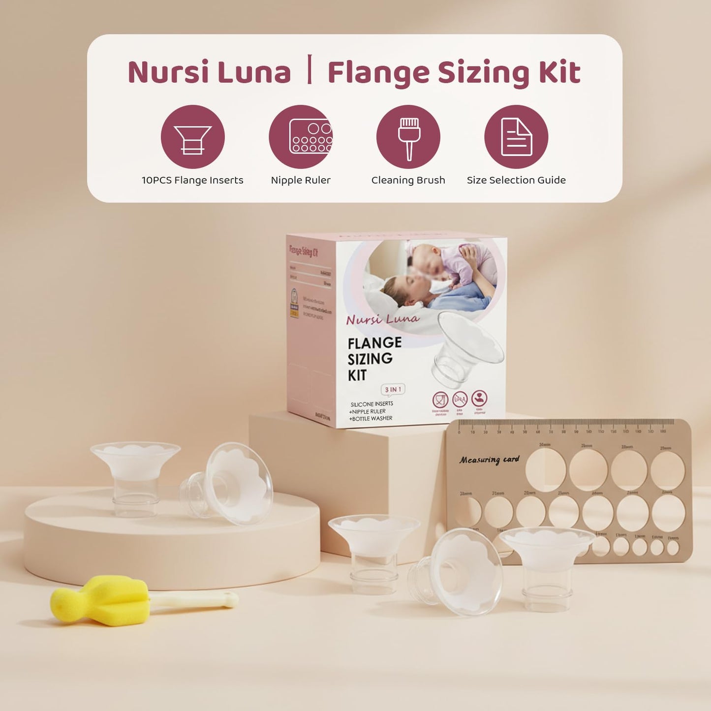 Nursi Luna Flange Sizing Kit 3-in-1