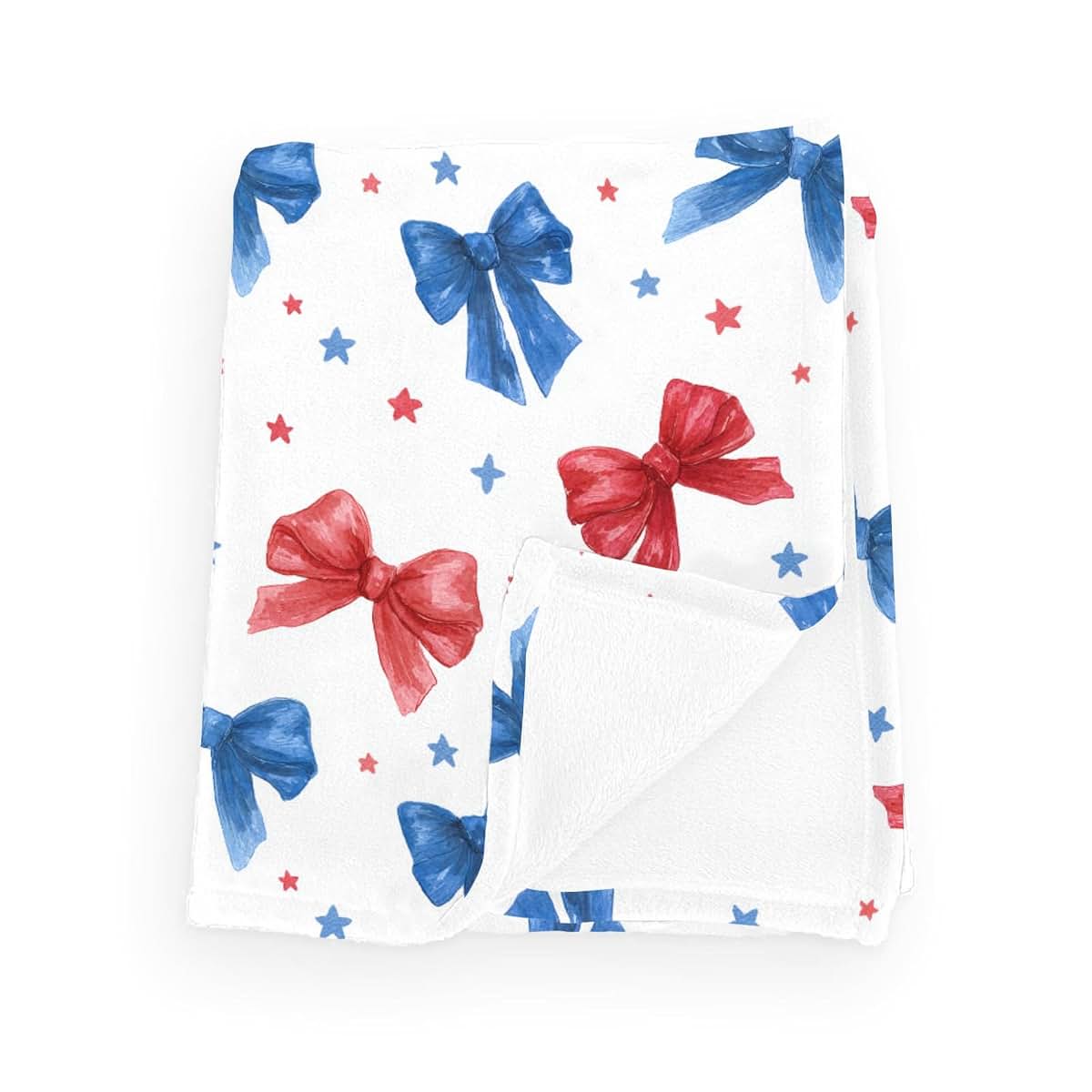 Wicbfdfv Patriotic Flannel Baby Blanket