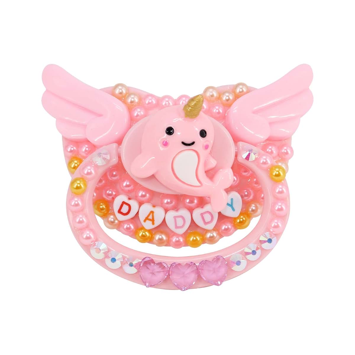 SUNOWE Adult Sized Pacifier Candy Cute Baby Pacifiers (Pink Dolphin)