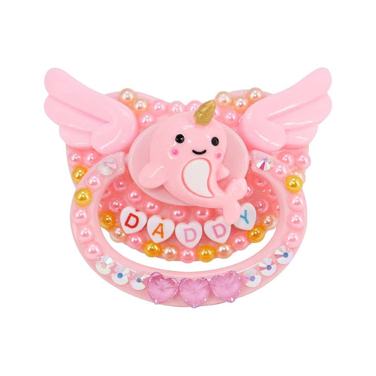 SUNOWE Adult Sized Pacifier Candy Cute Baby Pacifiers (Pink Dolphin)
