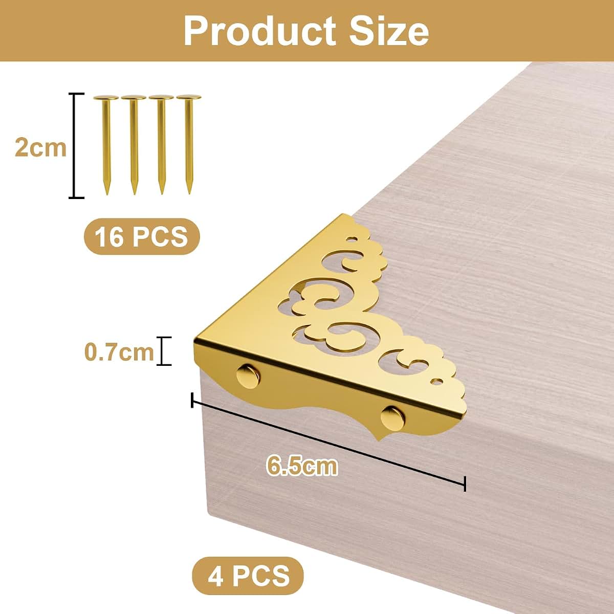 Corner Protectors for Furniture: Decorative Brass Guard Bumpers for Cabinets and Desks